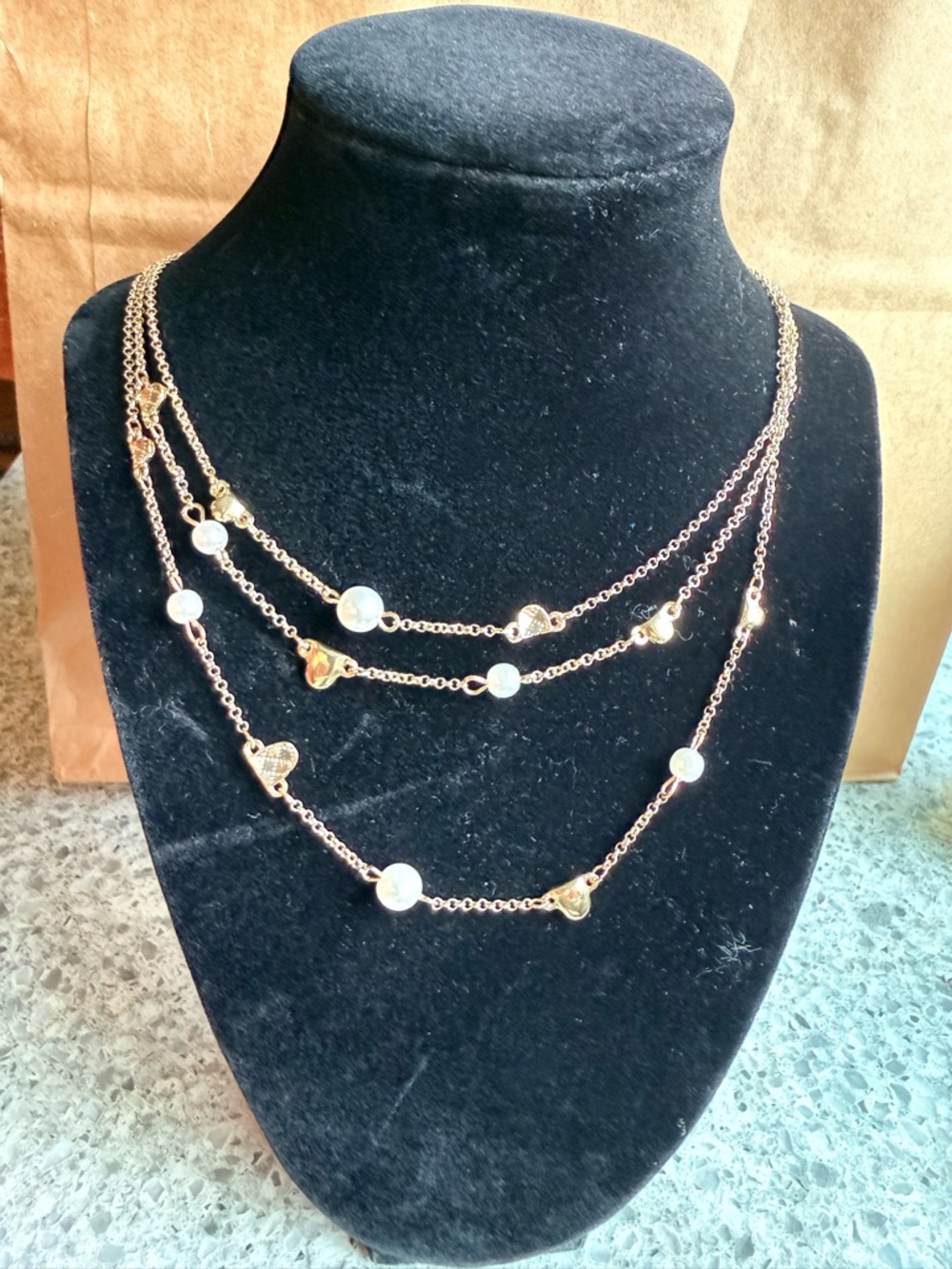 Laundry By Shelli Segal Gold-Tone Multi-Layer Accent Necklace